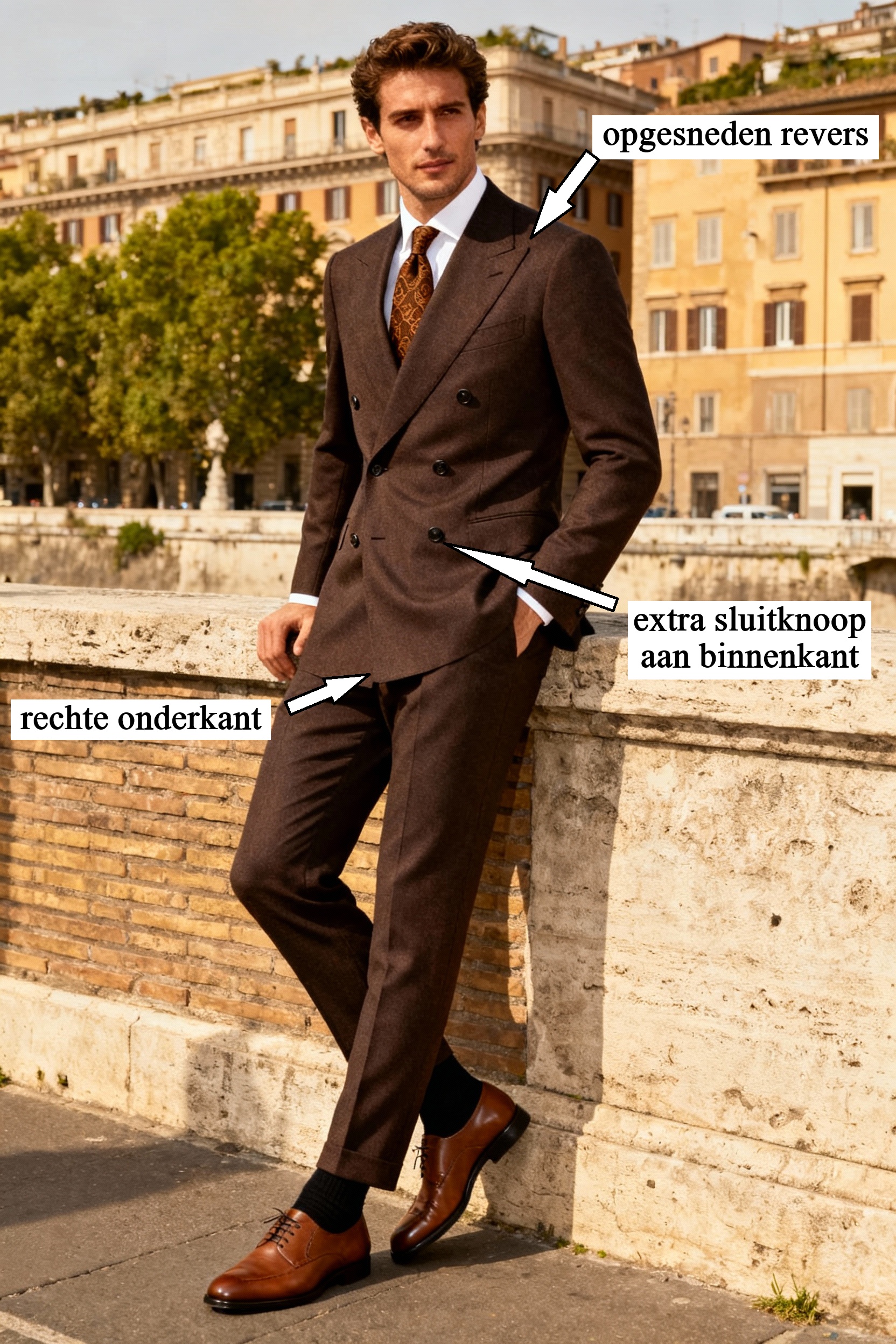 double breasted trouwpak